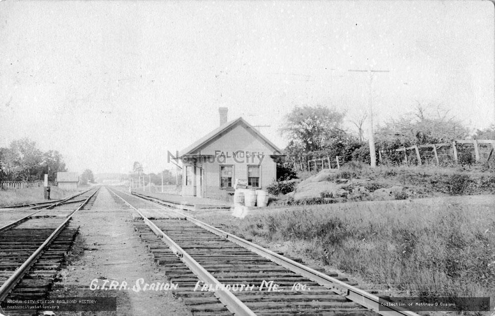 Postcard: Grand Trunk Railroad Station, Falmouth, Maine